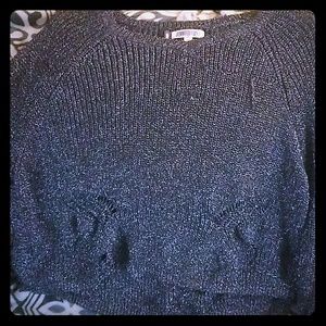 Jennifer Lopez dark blue sweater